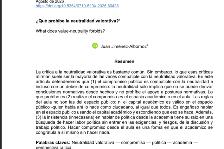 ¿Qué prohíbe la neutralidad valorativa?